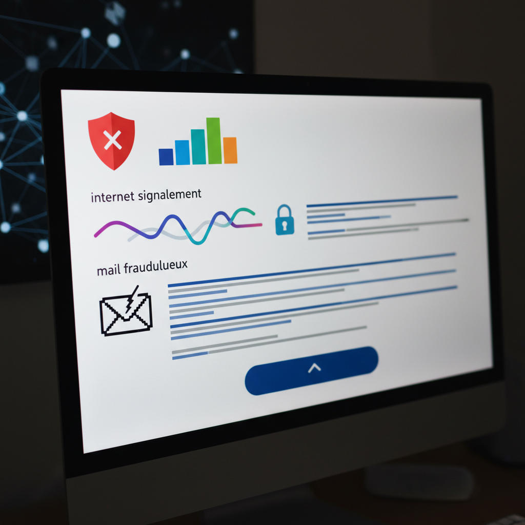 Image pour internet signalement mail frauduleux