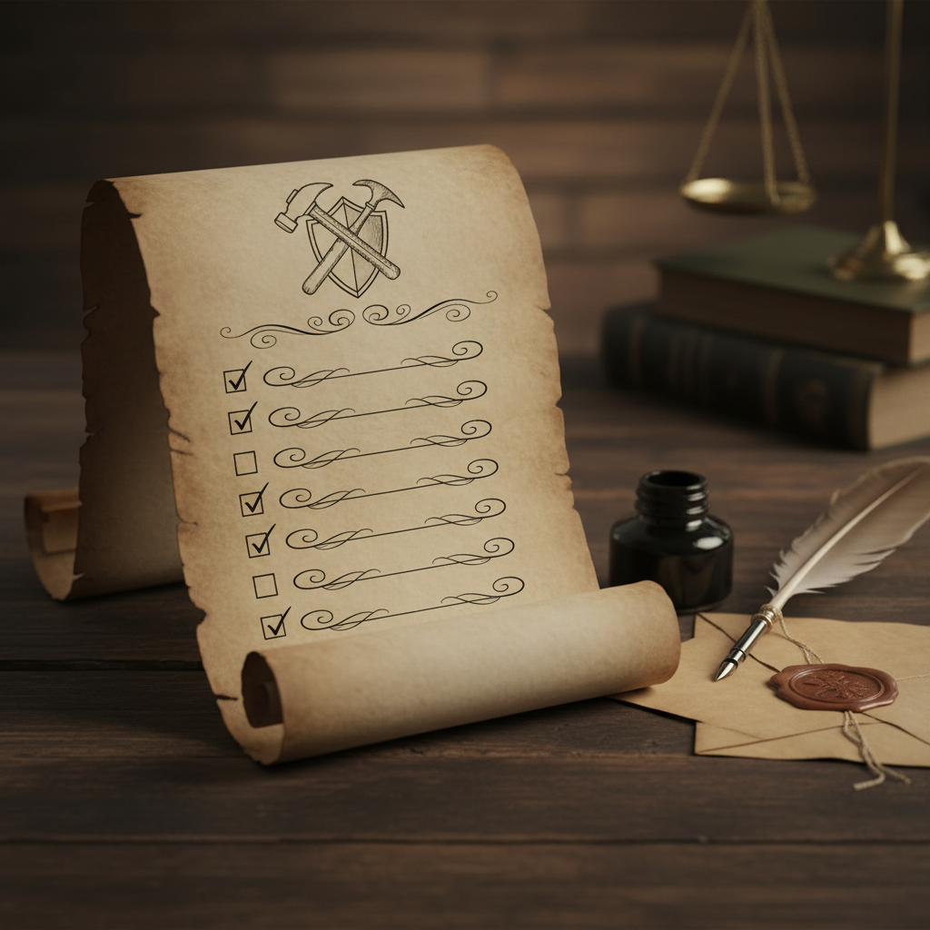 Image pour check list avant de porter plainte contre un artisan pour abus de confiance