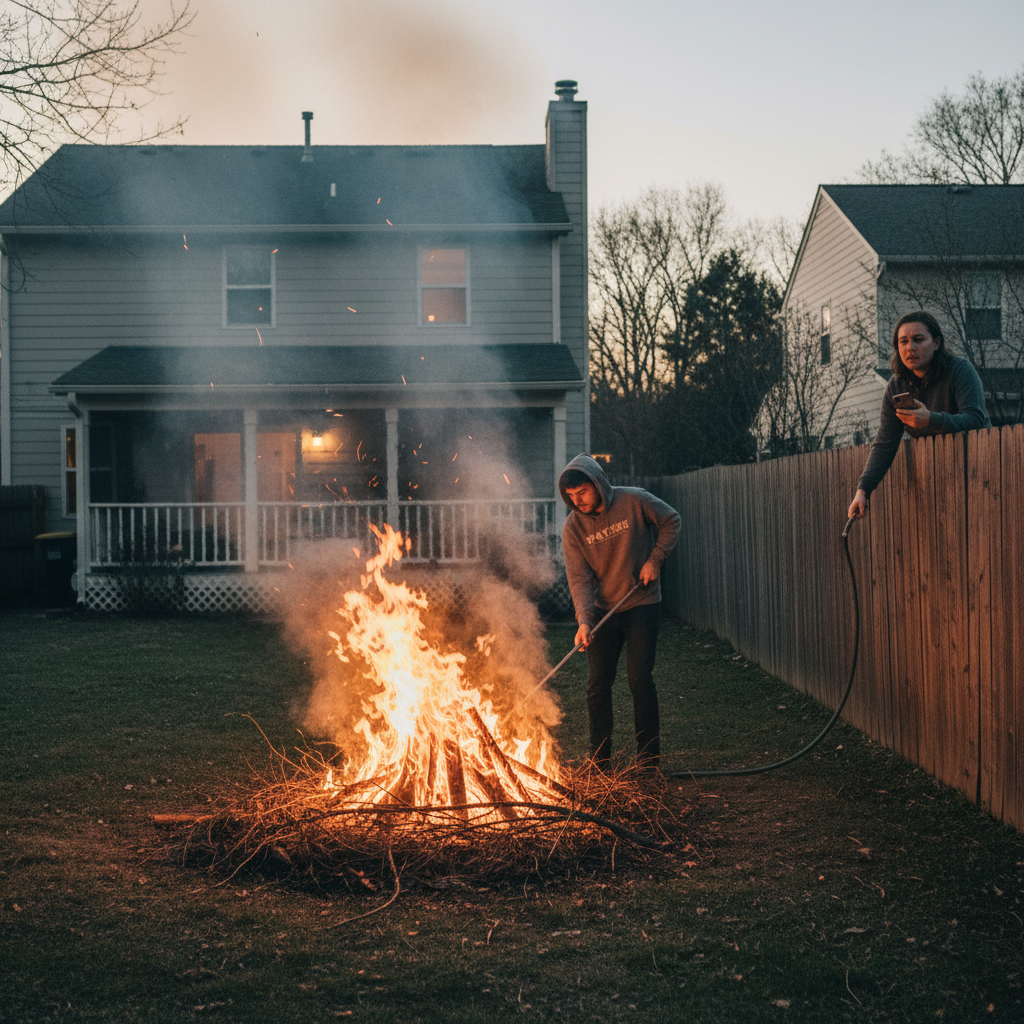 Image pour mon voisin fait du feu dans son jardin que faire