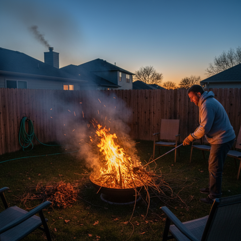 Mon voisin fait du feu dans son jardin : décryptage des lois et zones grises juridiques