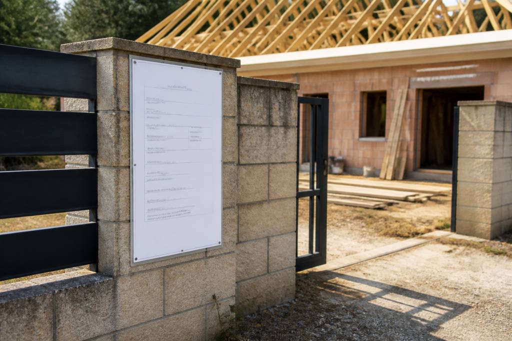 Affichage permis de construire et début des travaux